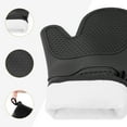 thumbnail image 6 of Unique Bargains Heat Resistant Soft Silicone Oven Mitts Set of 2 Black 13x7.5 Inch, 6 of 7