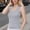 Grey, variant on Wide Shouldered I Shaped Vest For Women Undershirt With Auxiliary Thread Sleeveless Top With Suspender (without Chest Pad) Ladies Tank Tops Beige XXL