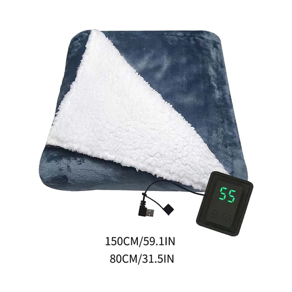 YIKA Heating Blanket Student Shawl Heating Blanket Camping Sleeping Bag 5V Three-speed Digital Display Temperature Control