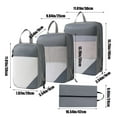 thumbnail image 2 of Travel Compression Bags, 4-Piece Set, Waterproof Fabric, Multi-Compartment Design, For Frequent Travelers, Space-Saving Storage, Lightweight Portable, Gym & Luggage Organizer, Durable Polyes, 2 of 5