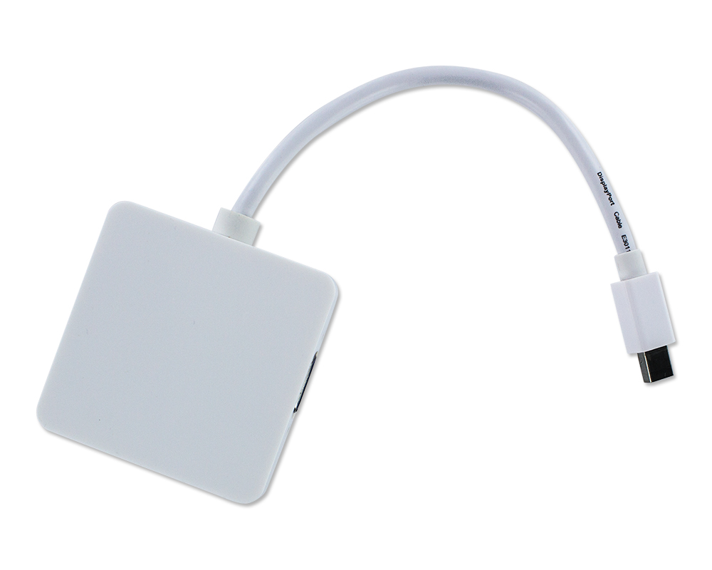 NavePoint Thunderbolt Mini DisplayPort to DVI VGA HDMI Adapter White - image 2 of 4