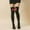 Black, variant on Yoodem Women's Over-the-knee Socks Valentines Day Loungewear Love Heart Thigh Length Tight Socks for Women, Thigh High Stockings Black One Size