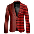 thumbnail image 1 of JHLZHS Veston pour Homme Grand Ajusté Imprimé Thème Décontracté Col Rond Graphique Chemise Grande Taille Imprimée Couleur Unie Bal Fête Complet Complets Formels pour Homme pour Mariage Veston Blanc Homme Grande Taille, 1 of 3