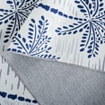 thumbnail image 6 of SAFAVIEH Malibu Crispin Leaves Polyester Machine Washable Area Rug, Ivory/Navy, 6' x 6' Round, 6 of 7