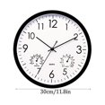 thumbnail image 5 of Classic Round Wall Clock With Thermometer Hygrometer - Waterproof Silent Outdoor Clock, 5 of 5