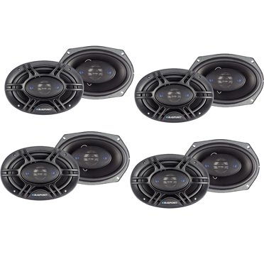 2 Pairs Blaupunkt GTS655M 6.5 Slim Line 4-Way Coaxial Speakers – 500W Max, 4-Ohm