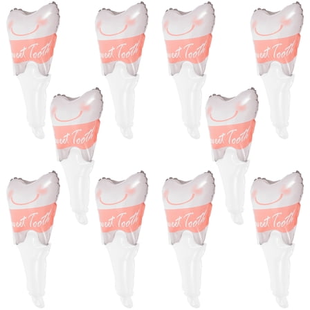 Hemoton  10 Pcs Space Themed Party Tooth Balloon Father Baby