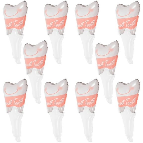 Hemoton  10 Pcs Space Themed Party Tooth Balloon Father Baby