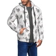 thumbnail image 2 of Uemuo Funny Chicken for Men's Fashion Full-zip Hoodies & Sweatshirts with Kangaroo Pocket, Zip-up Hooded Sweatshirt, Moisture Wicking & Breathable-Medium, 2 of 5