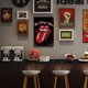 thumbnail image 4 of Placa de letrero de estaño de Metal con placa de lengua de los Rolling Stones para Bar Pub (20x30cm), 4 of 7