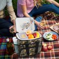 thumbnail image 5 of FORMRS Insulated Cooler Bag 24 Cans Capacity Soft Leakproof Lunch Box with Side Pockets, Golden Elegance, 5 of 7