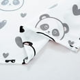 thumbnail image 5 of Chezmoi Collection 4-Piece Kids/Teens Panda Love Sheet Set - Soft Microfiber Black White Girls Printed Love Panda Hearts Whimsical Fun Kids Sheets, Queen Size, 5 of 9
