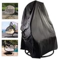 thumbnail image 2 of Oslimea Funda para silla colgante de huevo, duradera, ligera, impermeable, con cremallera, se adapta a la mayoría de sillas de columpio al aire libre, protector contra el polvo (75" x 45", negro), 2 of 7