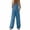 Blue-women pants, variant on Womens Linen Jumpsuits,Deep V Neck Button Up One Piece Overalls Summer Sleevelsss Wide Leg Rompers with Pockets