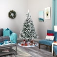 thumbnail image 7 of Nearly Natural 7ft. Flocked Rock Springs Spruce Artificial Christmas Tree with 350 Clear LED Lights and 800 Bendable Branches, 7 of 7