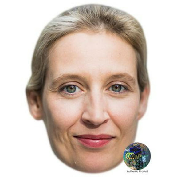 Alice Weidel Celebrity Mask, Flat Card Face, Fancy Dress Mask