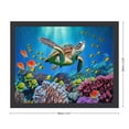 thumbnail image 2 of AEFER Ocean Sea Wall Art Sea Turtle Coral Fish Pictures Wall Decor Canvas Print Nautical Marine Life Underwater Painting Modern Home Artwork Decora Frame: 20x24inch(50x60cm), 2 of 6