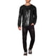 thumbnail image 2 of Camisetas para hombres INSPIRE CHIC con lentejuelas brillantes, cuello redondo, mangas largas y ajuste regular, 2XL, negro, 2 of 6
