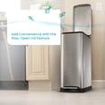 thumbnail image 5 of Home Zone Living 12 Gallon Slim Kitchen Trash Can, Stainless Steel, Silver, 5 of 8