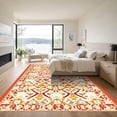 thumbnail image 3 of ODIKA 6'x9' Machine Washable Non-Slip Area Rug, Oriental Terracotta High Traffic Rug, Orange, 1075863, 3 of 7