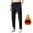 Black, variant on ZRBYWB Men's Pants Men Warm Lined Sweatpants Winter Drawstring Open Bottom Workout Jogger Pants With Pockets Pants For Men