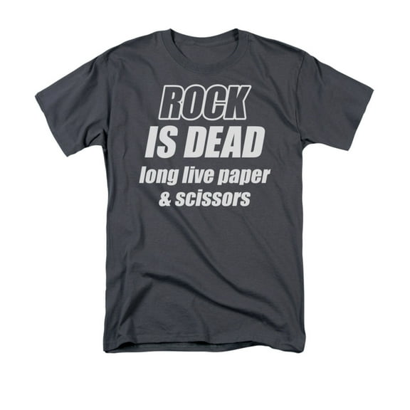 Rock Is Dead Long Live Paper And Scissors Humorous Funny Saying Adult T-Shirt