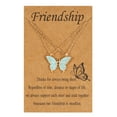 thumbnail image 2 of Friendship Necklace for Women 2pcs Oil Drop Butterfly Pairing Pendant Necklace Clavicle Chain Choker Jewelry Birthday Gift, 2 of 2