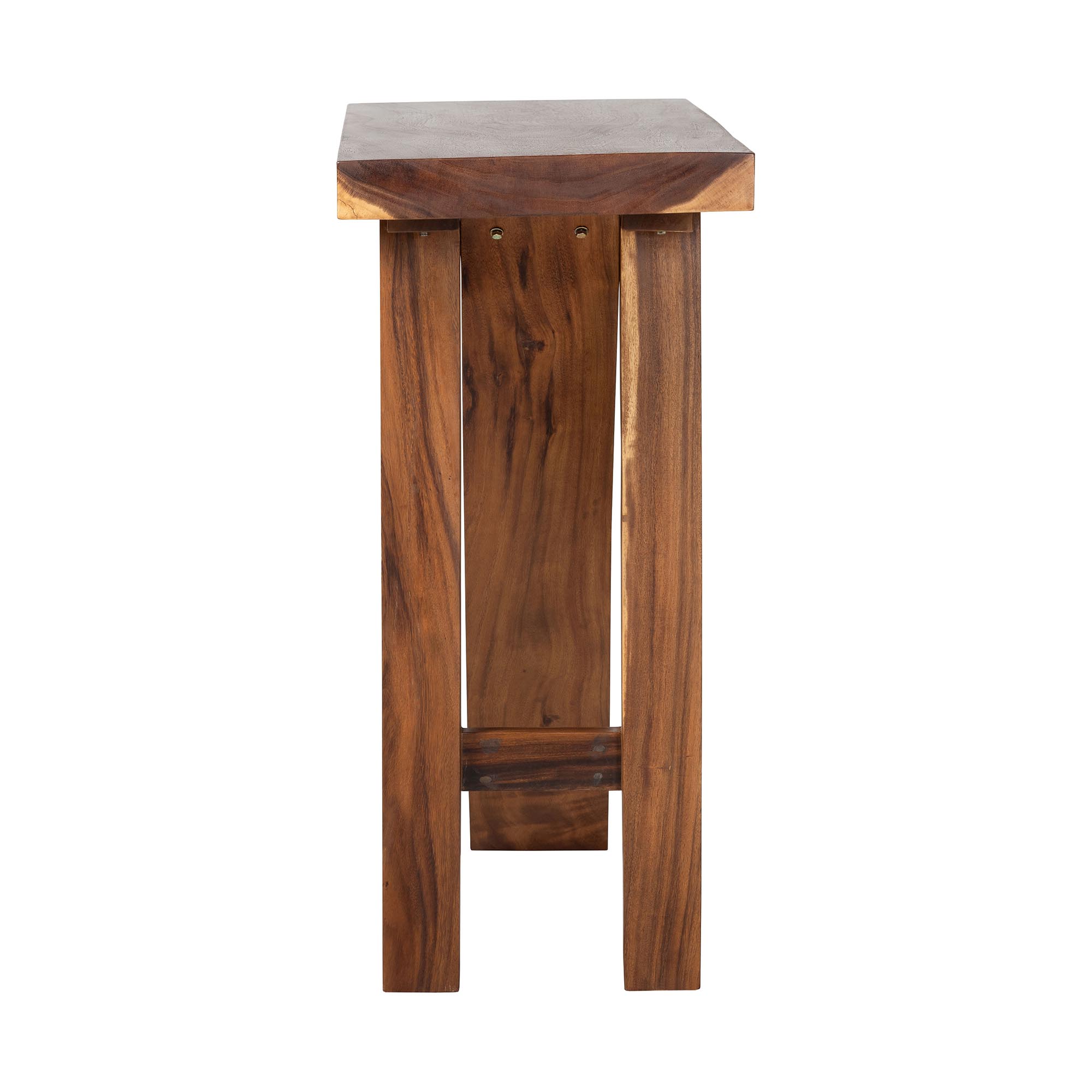 bali & pari Luli Rustic Bar Table, Bar Height, Natural Brown