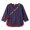 Navy, variant on Womens Hanfu Style Blouse 3/4 Sleeve V-Neck Embroidered Tee Button Retro Wrap Casual Summer Tops for Women