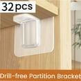 thumbnail image 2 of 32 Counts Punch Free Shelf Support Pegs, Strong Self Adhesive Shelves Pin, Nail-Free Plastic Shelf Clips Shelf Holder Pegs for Kitchen Cabinet Clapboard, 2 of 5