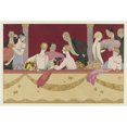 thumbnail image 2 of Georges Rémon 18x13 Black Ornate Wood Framed Double Matted Museum Art Print Titled - Large Louis XV Lounge. Face of Doors Offering Paintings. (1907), 2 of 5