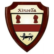 Kinsella Irish Coat of Arms Shield Plaque - Rosewood Finish