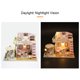 thumbnail image 3 of Casa de muñecas Casa de muñecas en miniatura DIY Kit de casa de muñecas de madera con muebles con luz LED Música Loft rosa Tomshoo Casa de muñecas, 3 of 7
