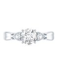 thumbnail image 4 of Rosec Jewels 1 Carat Lab Diamond Promise Engagement Ring - EF-VS Quality - Gift For Women, 14K White Gold, US 4.50, 4 of 8