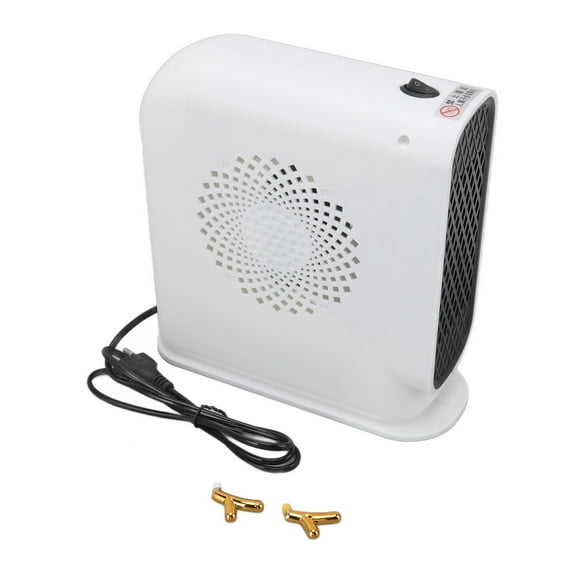 Mini calentador de espacio, calefacción rápida, temperatura ajustable, ventilador eléctrico portátil de escritorio, calentador para oficina, dormitorio, elegante, blanco, enchufe europeo de