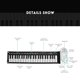 thumbnail image 3 of Piano enrollable portátil de 49 teclas con 8 modos de batería y batería recargable, ideal para niños y principiantes, embalaje plateado claro de luna, 3 of 5