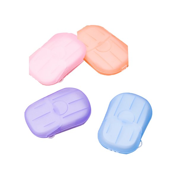 Lemonbest 20 Pcs/lot Mini Disinfecting Soap Paper Disposable Washing Hand Face Eyes Soap Paper Boxed Foaming Skincare Travel Convenient