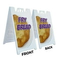 thumbnail image 2 of A-frame Sidewalk Fry Bread 24" x 36" Double Sided A-Frame Sidewalk Sign, Includes 2 Plastic Inserts | Foldable Portable White Signicade Sandwich Board Signs, 2 of 5
