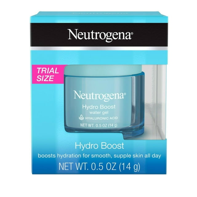 Neutrogena Hydro Boost Hyaluronic Acid Hydrating Water Face Gel Moisturizer for Dry Skin, Oil-Free, Non Comedog (Pack of 2)