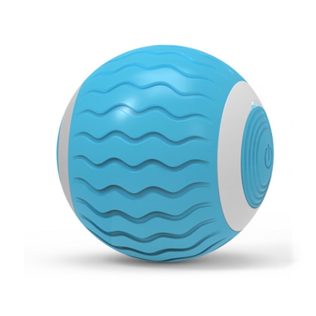 RKSTN Play Ball Cat Dog Toy Pet Gravity Rolling Jump Ball Blue