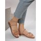 thumbnail image 3 of Women Crystal Embellished Flat Sandals, Thin Strap Two-way Wearing Slipper Sandals, 3 of 4
