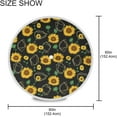 thumbnail image 3 of Coolnut 60" Sunflower Outdoor Tablecloth with Umbrella Hole and Zipper, Waterproof Round Tablecloth for Party,Patio,Picnic,Holiday Dinner,Summer, 3 of 7