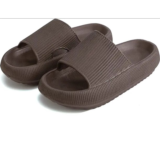 Estilo Zapatillas gruesas de verano para mujer, para interiores y exteriores, para el baño, sandalias y zapatillas de baño para parejas, zapatos de altura alta para hombres