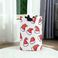 thumbnail image 6 of Yayeee Freestanding Laundry Hamper with Handle Collapsible Large Storage Basket for Clothes, Santa Hats Pattern, 6 of 7