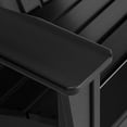 thumbnail image 5 of WestinTrends Dylan Outdoor Lounge Chairs Set of 2, 4 Pieces Seashell Adirondack Chairs with Ottoman Set, All Weather Poly Lumber Outdoor Patio Chairs Furniture Set, Black, 5 of 10