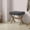 Slate Gray and Brown, variant on LEDREM Padded Vanity Stool with Solid Wood X-Legs, 16.5 Inch Makeup Stool for Bedroom Closet, Summer Sand and Brown
