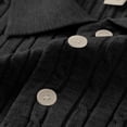 thumbnail image 6 of Short Sleeve Knit Golf Shirts for Men 2026 Summer Polo Collar Cable Knit Stretchy Casual Vacation Beach Tops with Buttons Black 3XL, 6 of 9