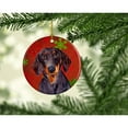 thumbnail image 2 of Dachshund Red Snowflake Holiday Christmas Ceramic Ornament LH9313, 2 of 3