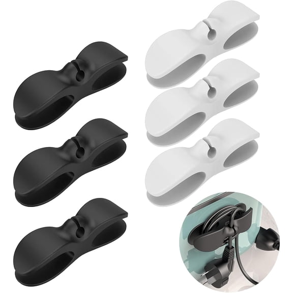 Upgraded Cord Organizer, 6PCS Cord Organizer for Kitchen Appliances Self Adhesive Cable Cord Winder Mount-Stick On Cord Organizer Cord Winder for Appliances Cable for Blender Mixer Toaster Air Fryer