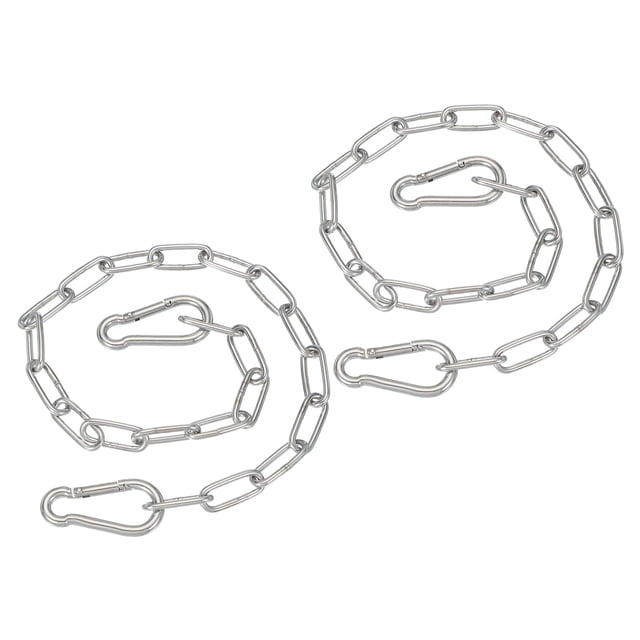 Cadena de Fitness Uxcell para Columpio de Porche, Kit de Extensión de Alta Resistencia, Plata 1/8 x 20"